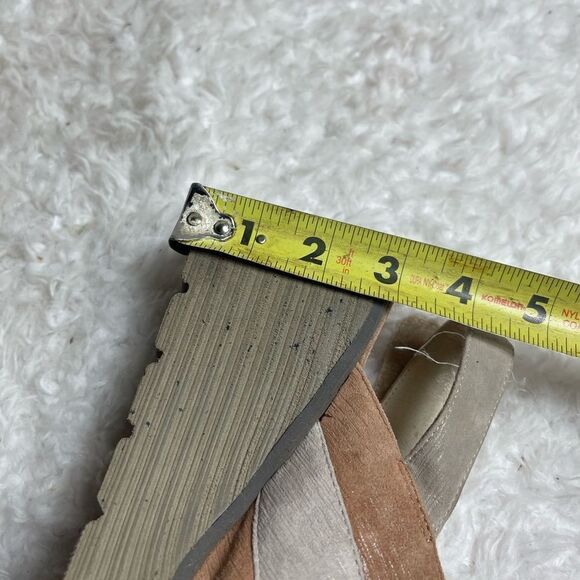 Sachs London Bastian khaki and tan wedge ankle strap sandals size 8 - Picture 10 of 12